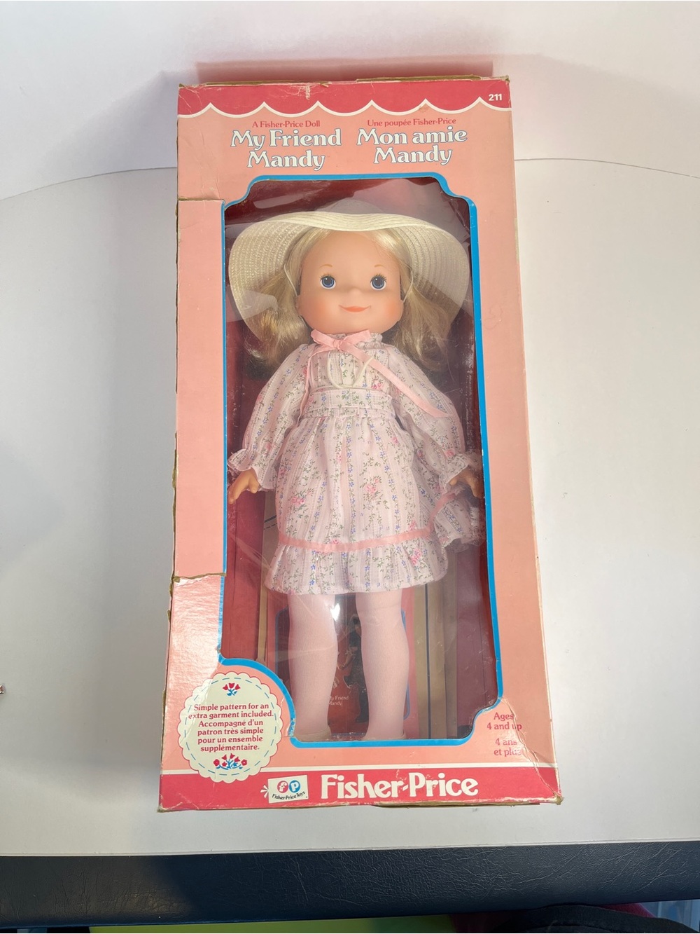 Vintage My Friend Mandy Fisher-Price Doll Open Box Like-New #211 1978 Patterns